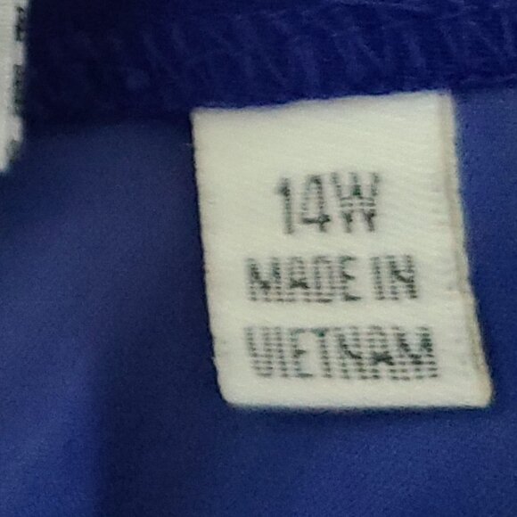 LE SUIT ESSENTIAL WOMEN'S "STRAIGHT" ROYAL BLUE MIDI LINED SKIRT SIZE  14WIDE - Picture 5 of 7